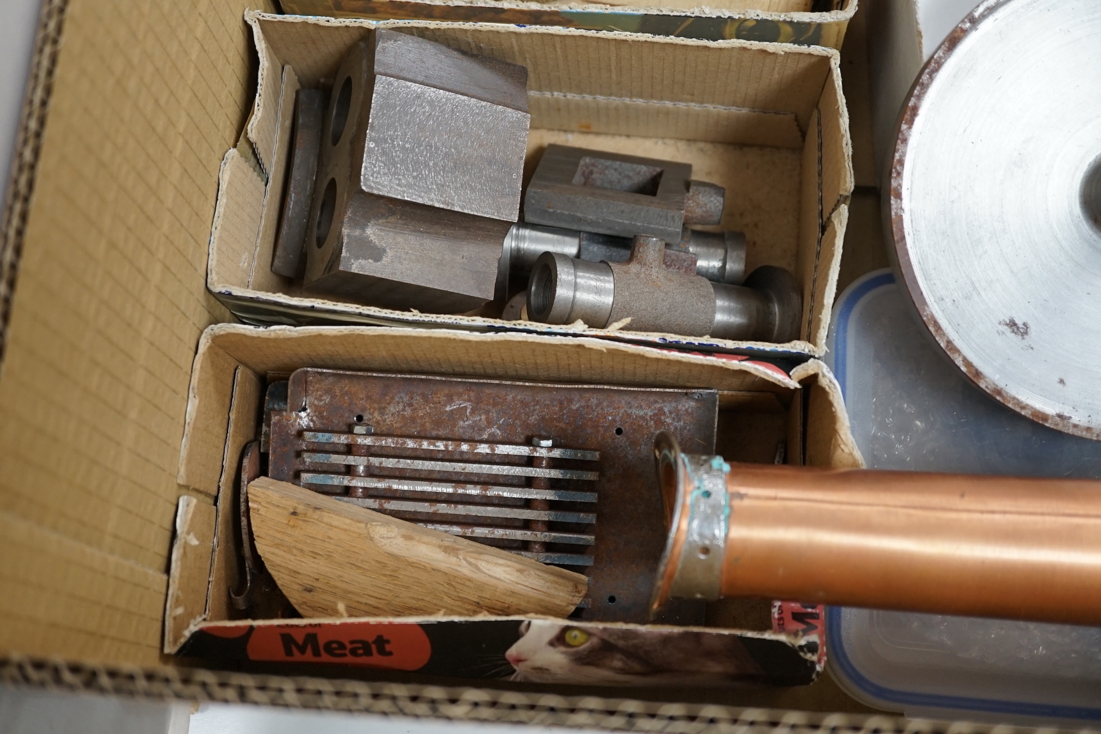 A partially constructed kit comprising of the major components of machined and cast parts to build a two inch scale live steam Ransomes 4 N.H.P. traction engine, including a set of drawings